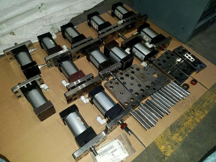 Used Dayton Speedaire Air Cylinders w/ mounting plates Pneumatic Cylinder 6X379A