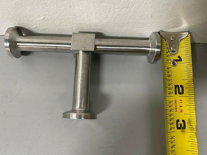 Used Lot of 2 - 4.5" Stainless Steel 3-way Pipe w/ 1/2" Sanitary Fittings