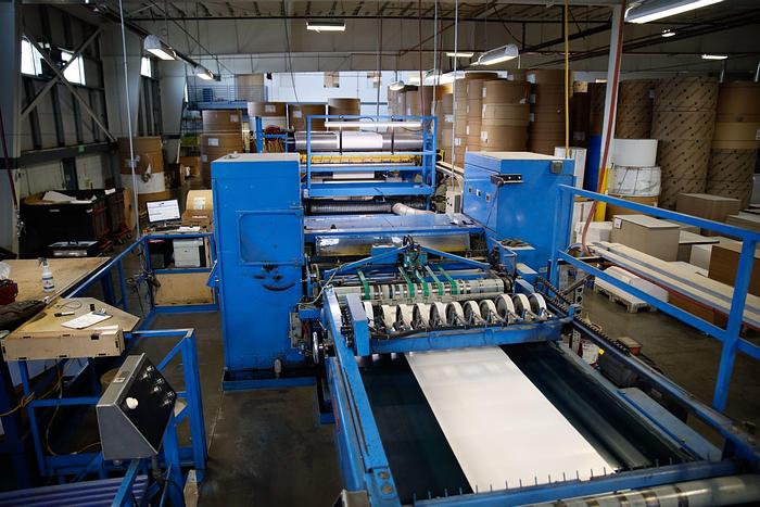 Used 59" (1.49M) MARQUIP SERIES 50L SHEETRUNNER PRECISION DUAL ROTARY KNIFE SHEETER