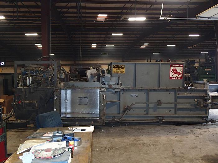 Used LOGEMANN TWO RAM BALER MODEL 245AT1; 50 HP; 9" CYLINDER