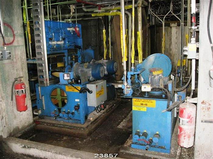 Used Kusters  Calender Two 3-Roll Soft Units, 150" Wide Rolls, Max Linear Pressure, 350 N/Mm, 2000Fpm Speed, Temperature 200 Degrees C 1 Ron Rolls, Temperature 110 Degrees C Covered Roll With Drive 3, Spare Rolls, Complete System #23857