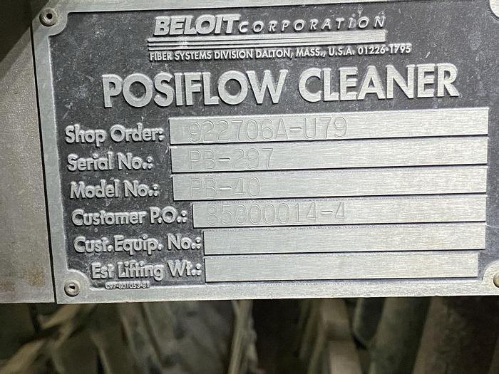 Used BELOIT MDL. PB40 POSIFLOW  CLEANERS  1 -BANK