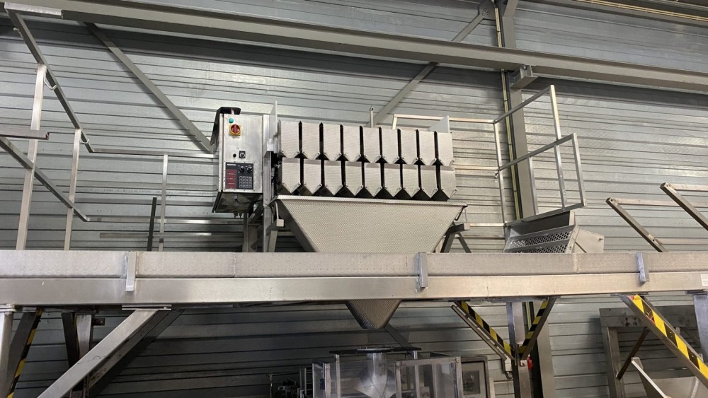 Used Newtec 9 channel weighing line