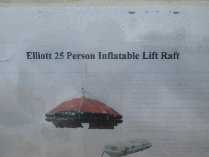Used Elliot 25 Person Inflatable Life Raft