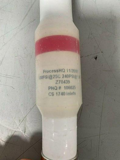 Used ProcessHQ Z70439 Hose 1" x 12.5" w/ CS 1740 Inlets, 240/300 PSI