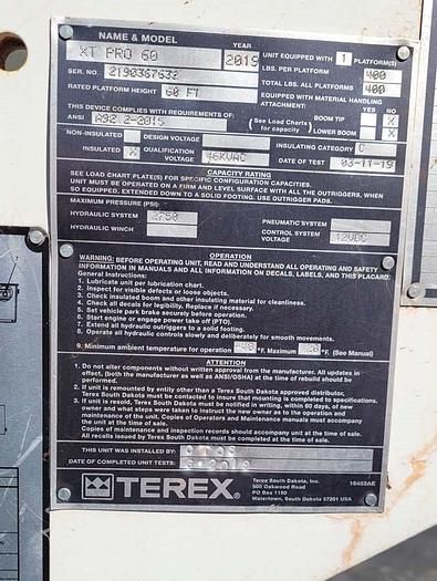 Used 2019 Freightliner M2-106 Terex XT Pro 60 Forestry Truck