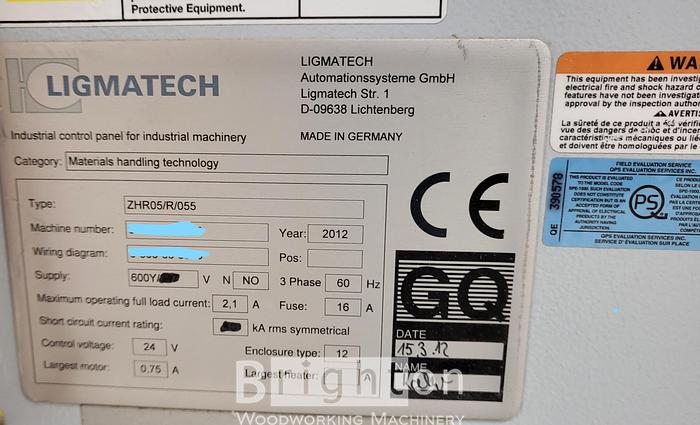 Used 2012 Ligmatech ZHR05/R/055 used Return Conveyor #BBM2277