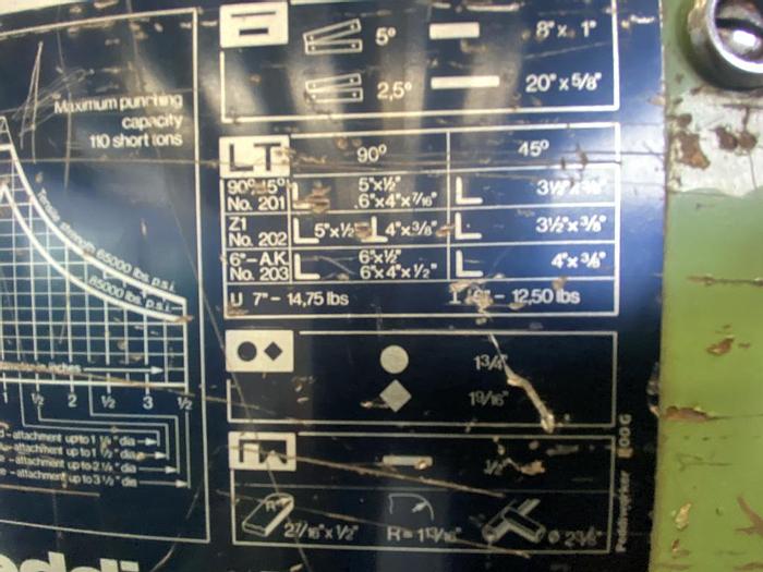 Used Peddinghaus Peddiworker 1100G Ironworker