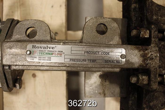 Used Rovalve 4" Hand Operated Knife Gate Valve #36272