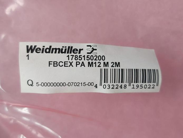 5 Stück Busleitung 2 Meter, FBCEX PA M12 M Weidmüller,  neu