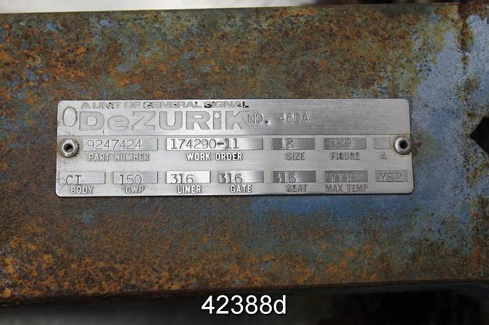 Used Dezurik 12" Hand Operated V-Port Valve #42388