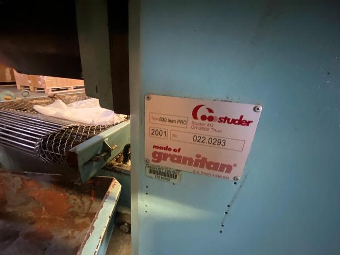 Used 2001 Studer S30 Lean Pro CNC OD Cylindrical Grinder