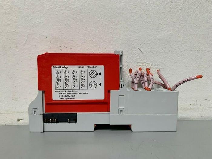 Used Allen Bradley 1734-AENTR EtherNet IP Adapter W/A-B 1734-IB8S Point Safety Inputs
