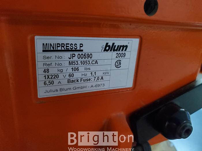 Used 2009 Blum MiniPress