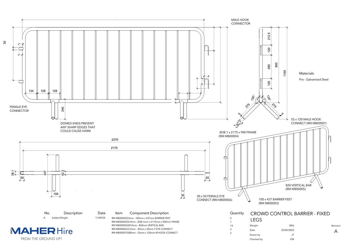 Used CROWD CONTROL BARRIERS