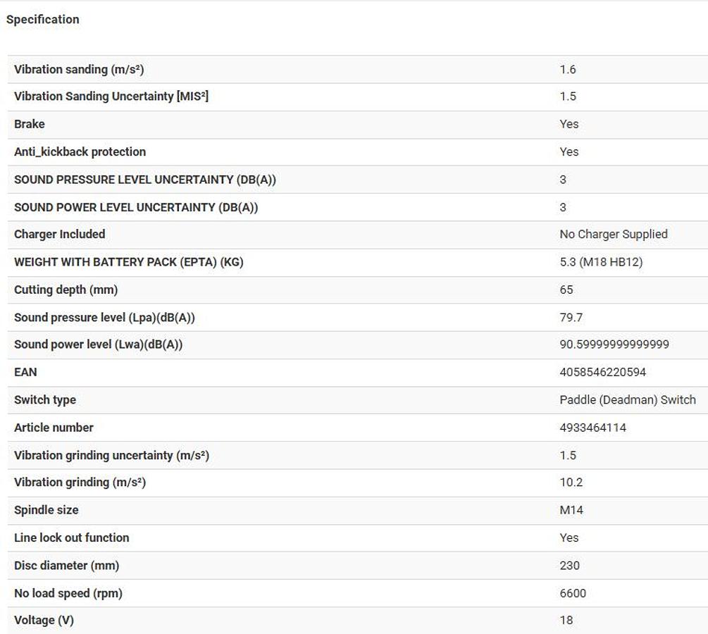 Used 230MM ANGLE GRINDER