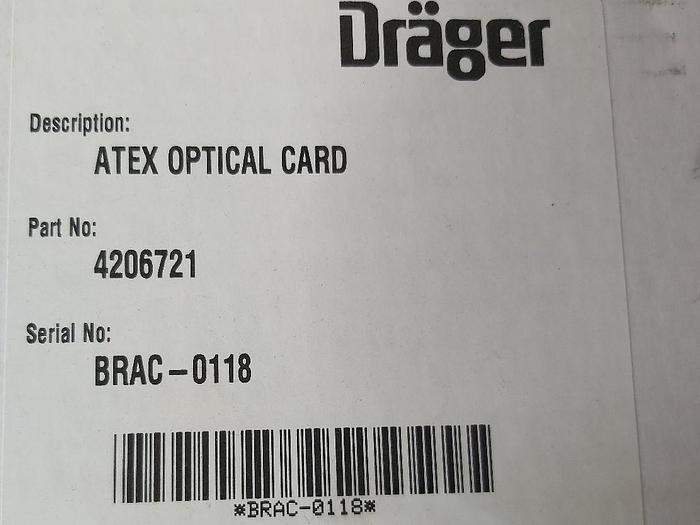 Scheda ottica Regard Atex, Brac 0118, 4206721, Dräger, nuova, in confezione originale,
