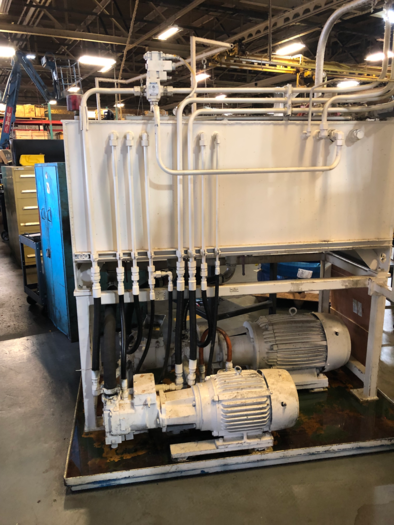 Used DETROIT 10 TON X 42" TABLE UP VERTICAL HYDRUALIC BROACHING MACHIINE