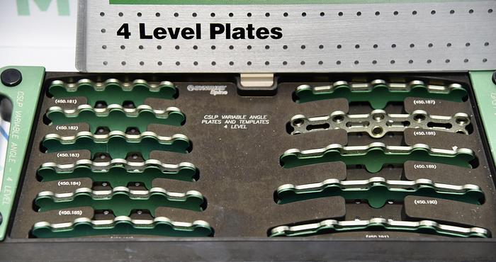 Used Synthes Cervical Spine Locking Plate System Instrument Set, In-Stock