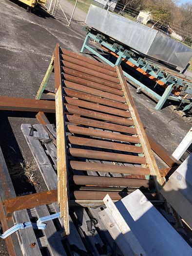 Used LOGAN INCLINED ROLLER CONVEYOR
