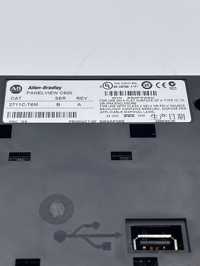 Used Allen-Bradley 2711C-T6M Ser B Rev A