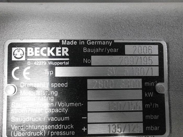Gebraucht 2006 Becker SV 5.130/1