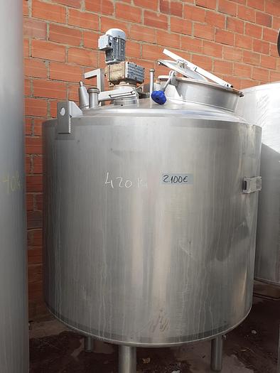 Usado Depósito de inox de 1000 L com misturador