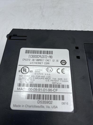 Used GE Fanuc IC693CPU372-AB