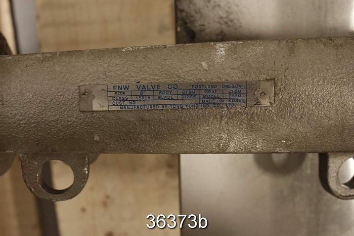 Used FNW 8" V-Port Hand Operated Knife Gate Valve #36373