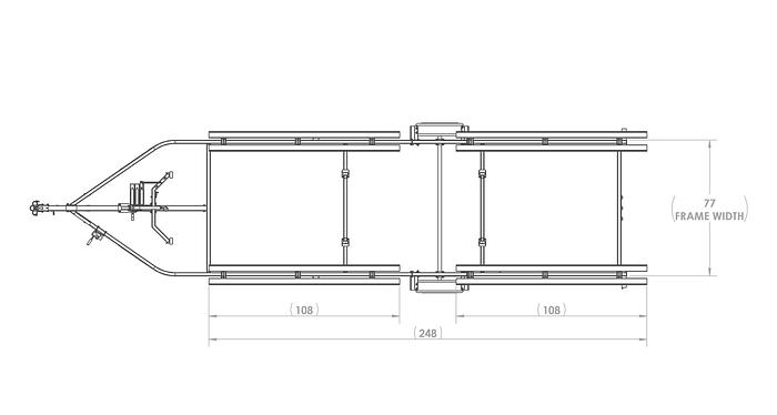 Single Axle Large Pontoon Trailer
