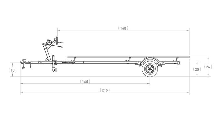 Single Axle Mini Pontoon Trailer