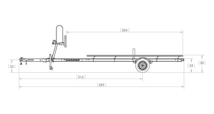 Single Axle Aluminum Pontoon Trailer