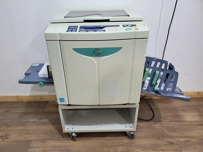 Used Riso EZ391u Digital Duplicator with Network Print and Stand. Only 670K Meter!