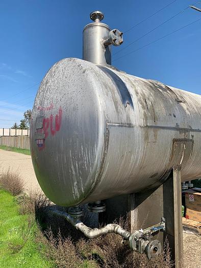 Used Tank, 1,500 Gallon, S/st, 4' x 18', 25 PSI, Coalescer Tank #S743658