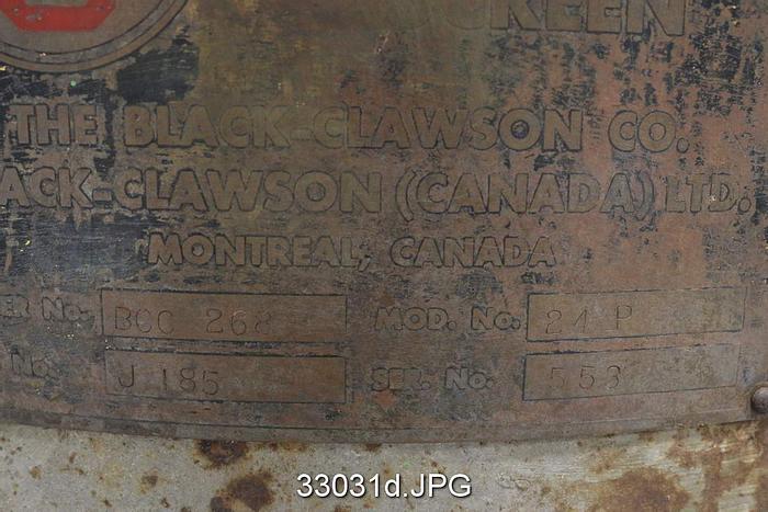 Used Black Clawson 24P Pressure Screen #33031