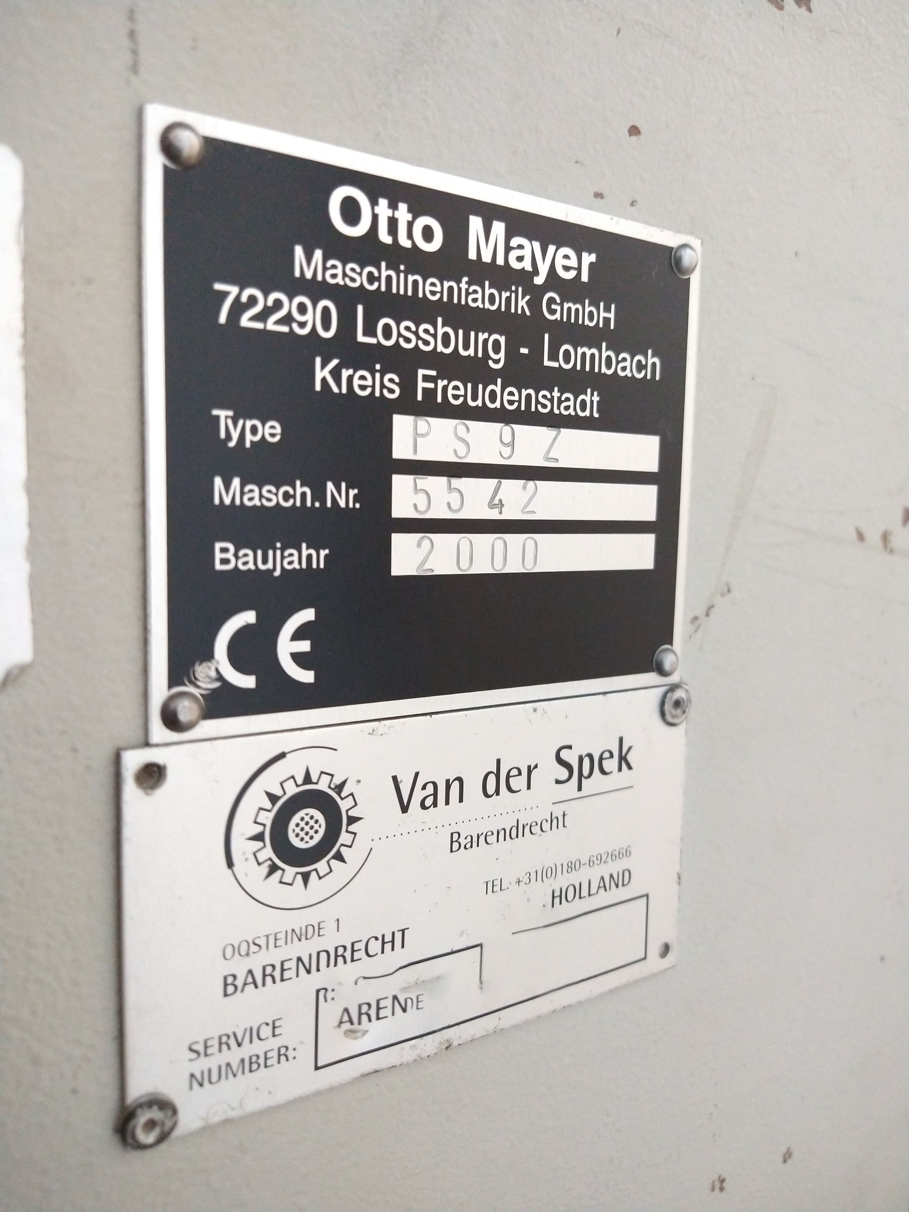 Used MAYER PS 9 Z - 2000