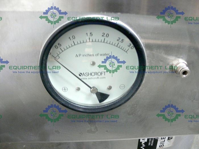 Used WEG 5HP Chicago Blower size 1500 w/ Aeroacoustic 8-TA-2A Tubular Silencer