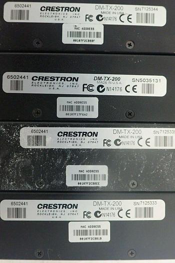 Used Lot of 4 Crestron DM-TX-200 HDMI DigitalMedia Transmitters
