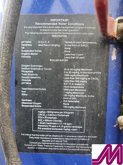 Used 2007 Fulton  30J Steam Boiler