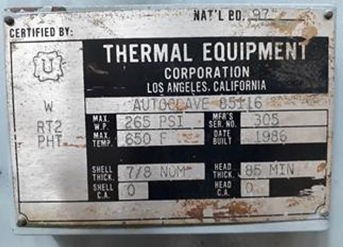 Used TEC Composite Bonding Autoclave
