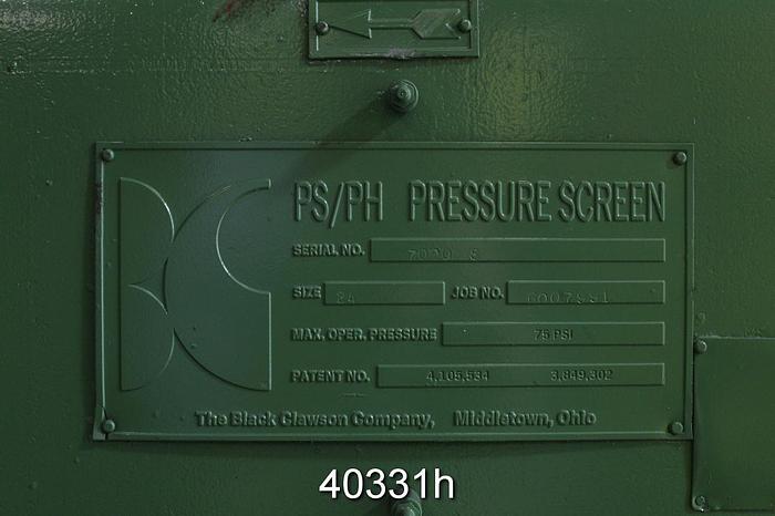 Refurbished Black Clawson 24PSPH Selectifier Screen #40331