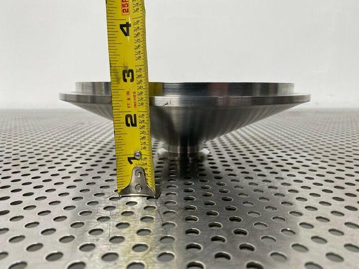 Used Stainless Steel Cylindrical 1 1/2" Sanitary Fitting to 8 1/2" OD Connection