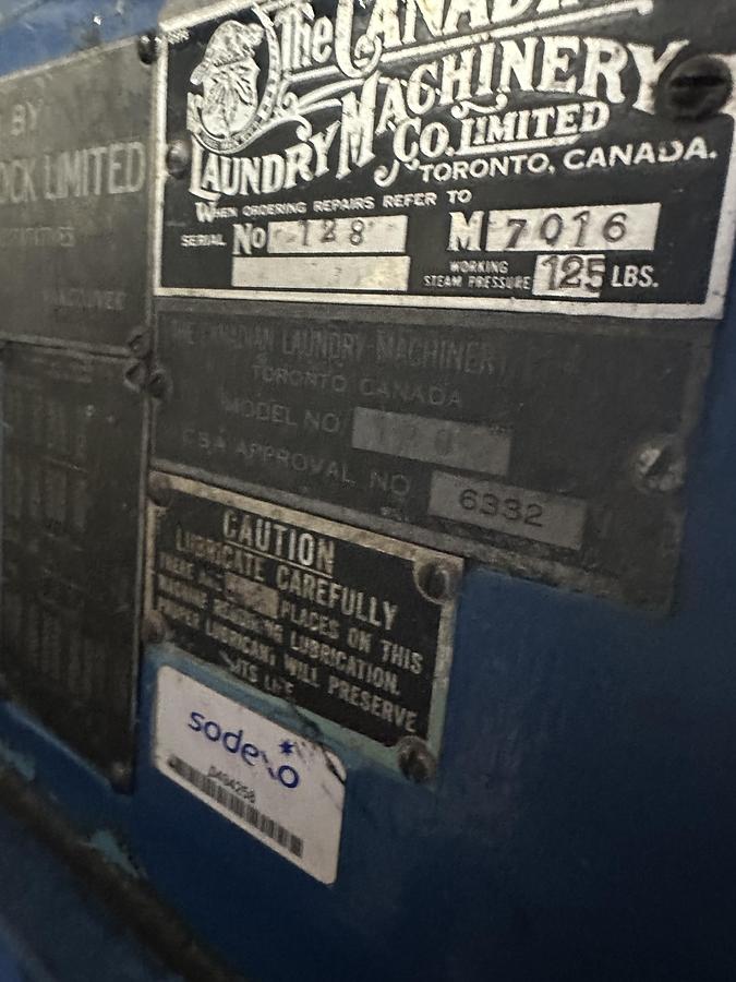 Used Canadian Laundry Machinery 8 roll Super Sylon