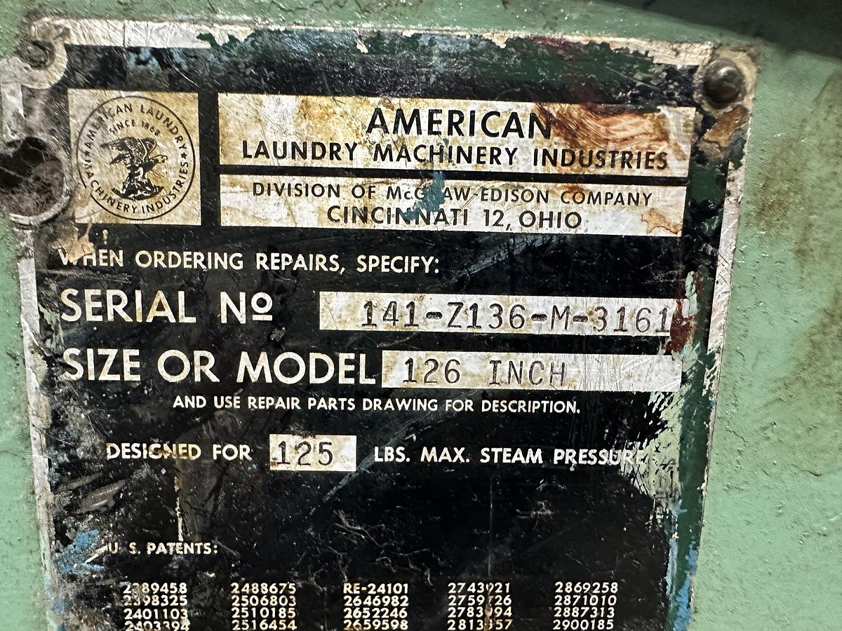Used American Laundry Machinery Hypro 141 126 inch