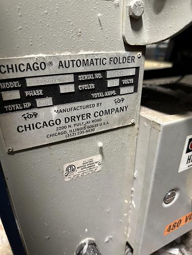 Used Chicago sheet folder with stacker