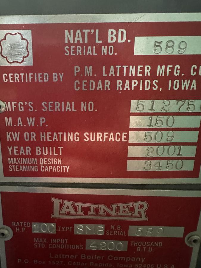 Used 2001 Lattner NAT'L BD. 589