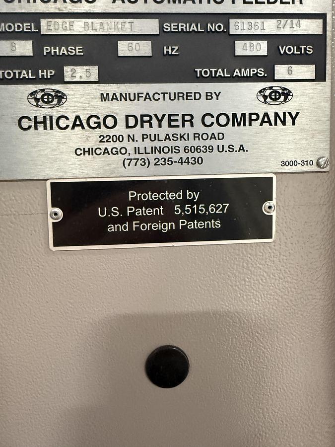Used 2014 Chicago Dryer Blanket Blaster