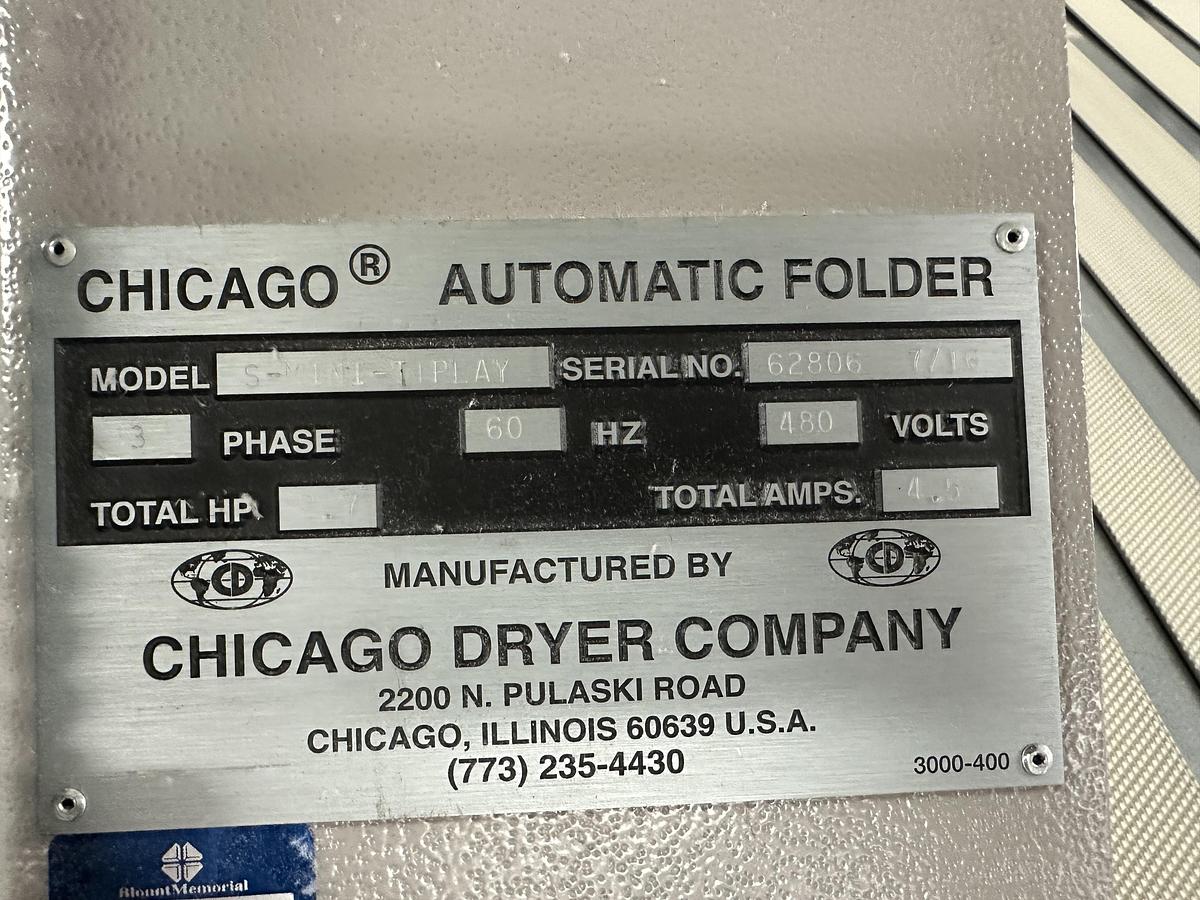 Used 2016 Chicago Dryer S-MINI Triple Play