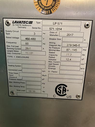 Used Lavatec hydraulic extraction press