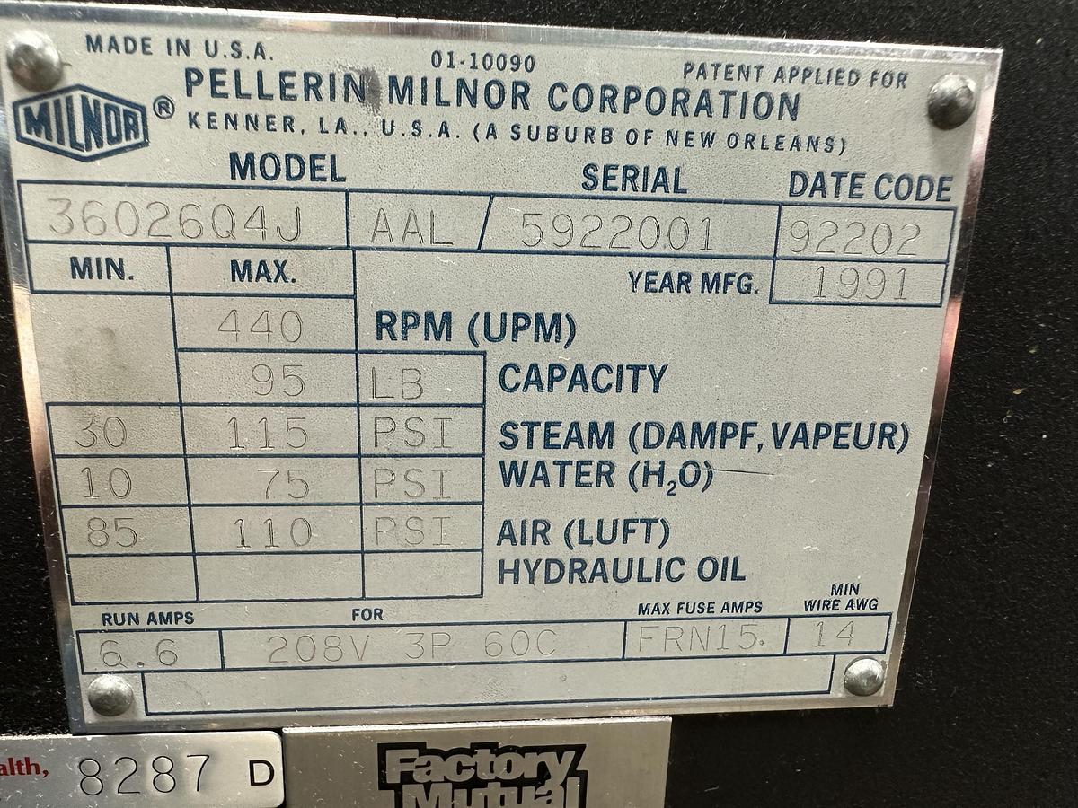 Used 1991 MILNOR 36026Q4J 95lb